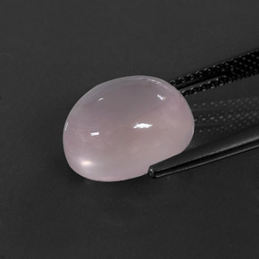 Quartz rose rose naturelle coupe ovale, 5,82 ct, transparent