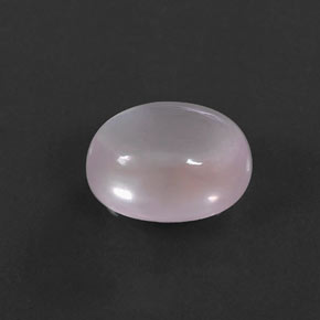 Quartz rose rose naturelle coupe ovale, 5,59 ct, transparent