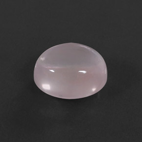 Quartz rose rose naturelle coupe ovale, 5,98 ct, transparent