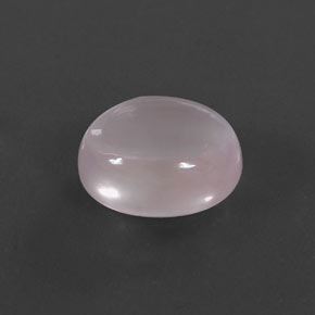Quartz rose rose naturelle coupe ovale, 5,89 ct, transparent