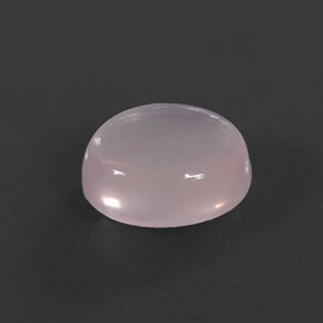 Quartz rose rose naturelle coupe ovale, 5,82 ct, transparent