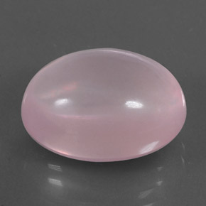 Quartz rose rose naturelle coupe ovale, 12,51 ct, transparent