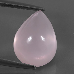 Quartz rose rose naturelle transparent, 10,98 ct, transparent / translucide