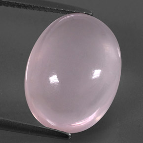 Quartz rose rose naturelle coupe ovale, 9,31 ct, transparent