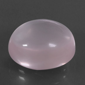 Quartz rose rose naturelle coupe ovale, 10,34 ct, transparent
