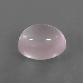 Quartz rose rose naturelle coupe ovale, 13,97 ct, transparent