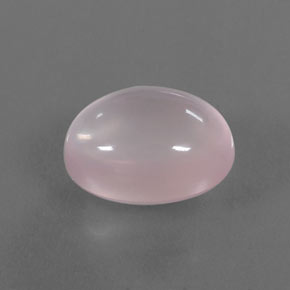 Quartz rose rose naturelle coupe ovale, 13,46 ct, transparent