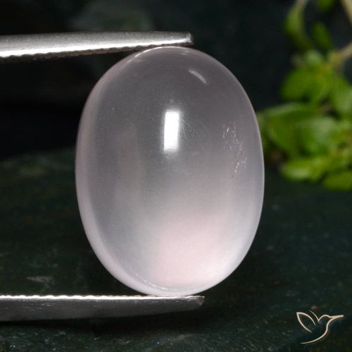 Quartz rose rose naturelle coupe ovale, 14,77 ct, translucide