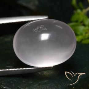 Quartz rose rose naturelle coupe ovale, 14,77 ct, translucide