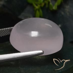 Quartz rose Rose rosé très clair naturelle ovale, 26.04 ct, Translucide