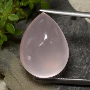 Quartz rose rose naturelle en forme de poire, 23,27 ct, transparent