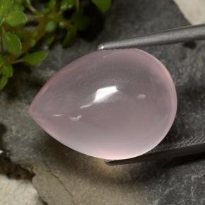 Quartz rose rose naturelle en forme de poire, 23,27 ct, transparent