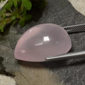 Quartz rose rose naturelle en forme de poire, 23,27 ct, transparent
