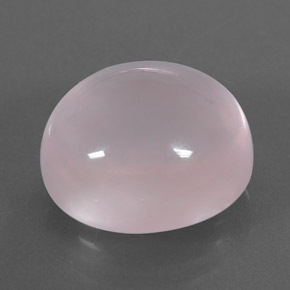 Quartz rose rose naturelle coupe ovale, 10,40 ct, transparent