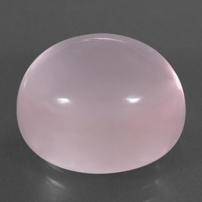 Quartz rose rose naturelle coupe ovale, 11,75 ct, transparent
