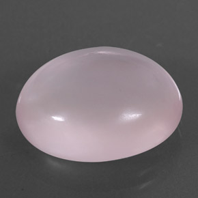 Quartz rose rose naturelle coupe ovale, 9,91 ct, transparent