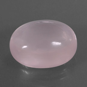Quartz rose rose naturelle coupe ovale, 12,07 ct, transparent
