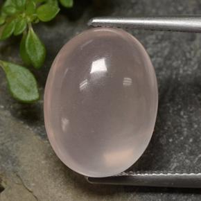 Quartz rose rose naturelle coupe ovale, 13,32 ct, transparent