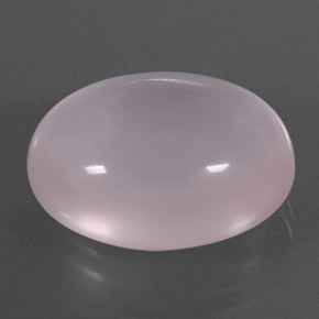 Quartz rose rose naturelle coupe ovale, 11,02 ct, transparent