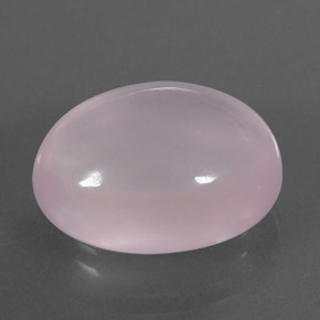 Quartz rose rose naturelle coupe ovale, 11,36 ct, transparent