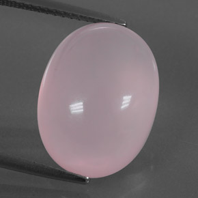 Quartz rose rose naturelle coupe ovale, 13,08 ct, transparent