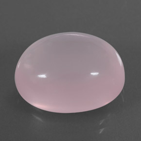 Quartz rose rose naturelle coupe ovale, 13,08 ct, transparent