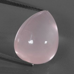 Quartz rose rose naturelle en forme de poire, 11,22 ct, transparent