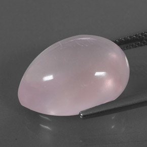 Quartz rose rose naturelle en forme de poire, 11,22 ct, transparent