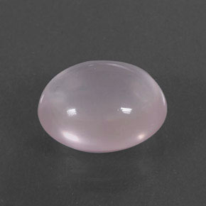 Quartz rose rose naturelle coupe ovale, 5,12 ct, transparent