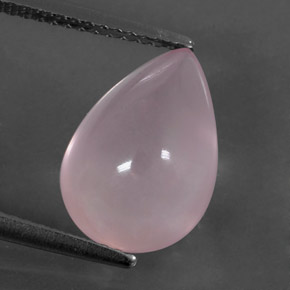 Quartz rose rose naturelle en forme de poire, 5,27 ct, transparent