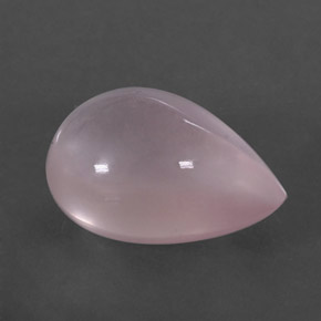 Quartz rose rose naturelle en forme de poire, 5,27 ct, transparent