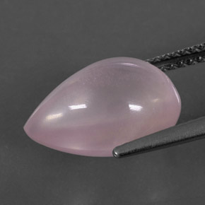 Quartz rose rose naturelle en forme de poire, 5,27 ct, transparent