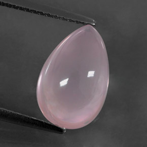 Quartz Rose Rose naturelle En forme de poire, 5.27 ct, Transparent