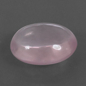 Quartz rose rose naturelle coupe ovale, 10,34 ct, transparent