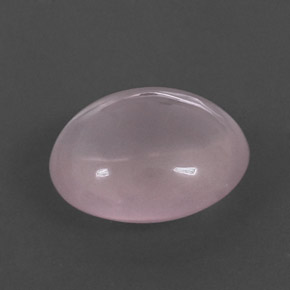 Quartz rose rose naturelle coupe ovale, 7,12 ct, transparent