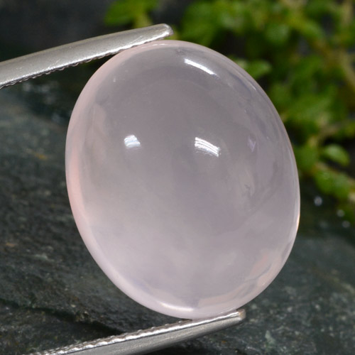 Quartz rose rose naturelle coupe ovale, 16,25 ct, translucide