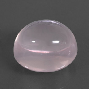 Quartz rose rose naturelle coupe ovale, 19,38 ct, transparent