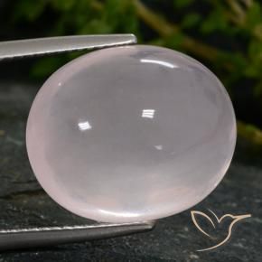 Quartz rose Rose très clair naturelle ovale, 15.67 ct, Translucide