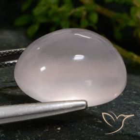 Quartz rose Rose très clair naturelle ovale, 15.67 ct, Translucide
