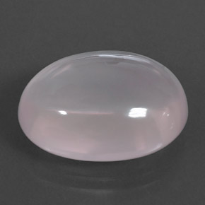 Quartz rose rose naturelle coupe ovale, 17,53 ct, transparent