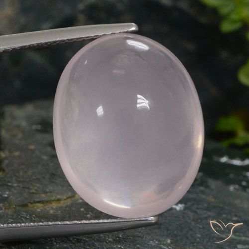 20.14ct Naturel Rose rosé très clair Quartz Rose, ovale, Translucide