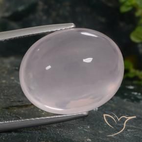 Quartz rose Rose rosé très clair naturelle ovale, 20.14 ct, Translucide