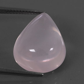 Quartz rose rose naturelle en forme de poire, 15,41 ct, transparent