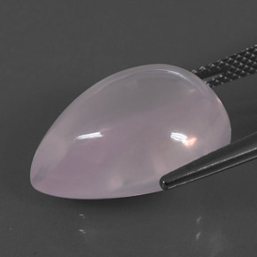 Quartz rose rose naturelle en forme de poire, 15,41 ct, transparent