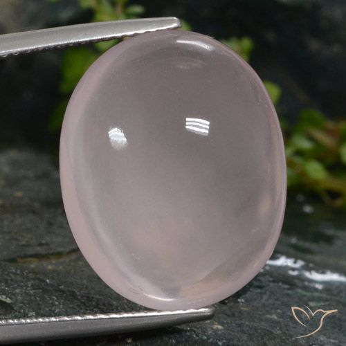 19.36ct Naturel Rose très clair Quartz Rose, ovale, Translucide