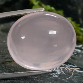 Quartz rose Rose léger naturelle ovale, 26.44 ct, Translucide