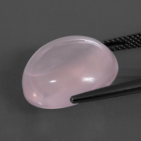 Quartz Rose Light Pink  naturelle Coupe ovale, 15.13 ct, Transparent