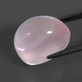 Quartz rose rose naturelle transparent, 16,43 ct, transparent / translucide
