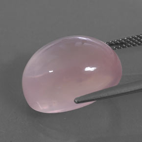 Quartz rose rose naturelle transparent, 13,21 ct, transparent / translucide