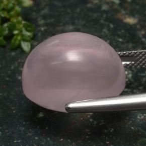 Quartz rose rose naturelle coupe ovale, 16,47 ct, translucide